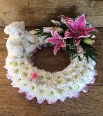 wreath with teddy