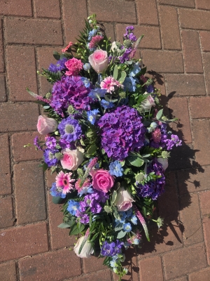Pink and Purple Casket Spray