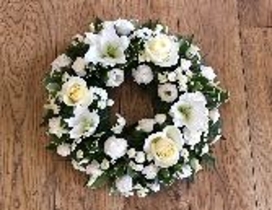 White Loose Wreath