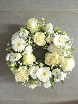 White Loose Wreath