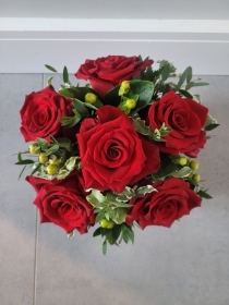 Valentine Red Rose Hatbox