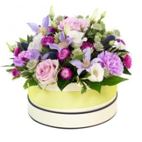 Lilac and pink hatbox