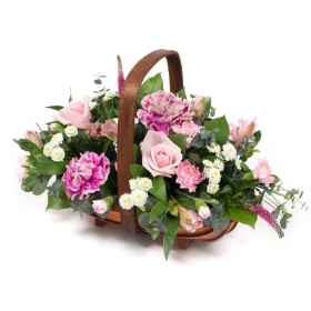 pink basket