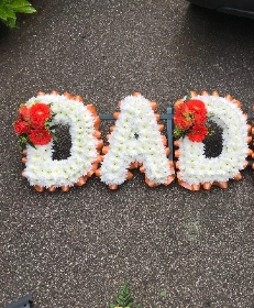 Orange and white dad tribute