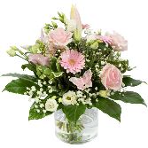 Pink vase arrangement