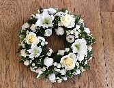 White loose wreath