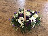 Purple and white basket