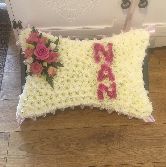 Pillow with letters
