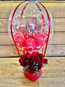 12 Red Rose Hotair Balloon