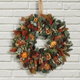 Festive door wreath