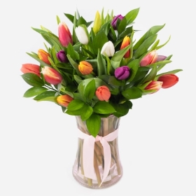 Mixed tulip vase