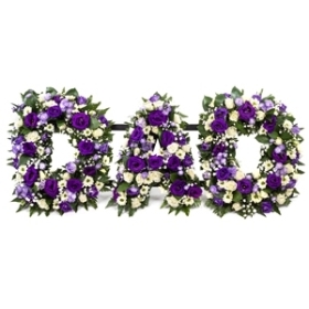 Purple and white Dad tribute
