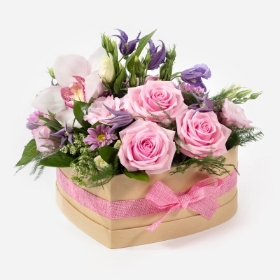 Rose and orchid hat box